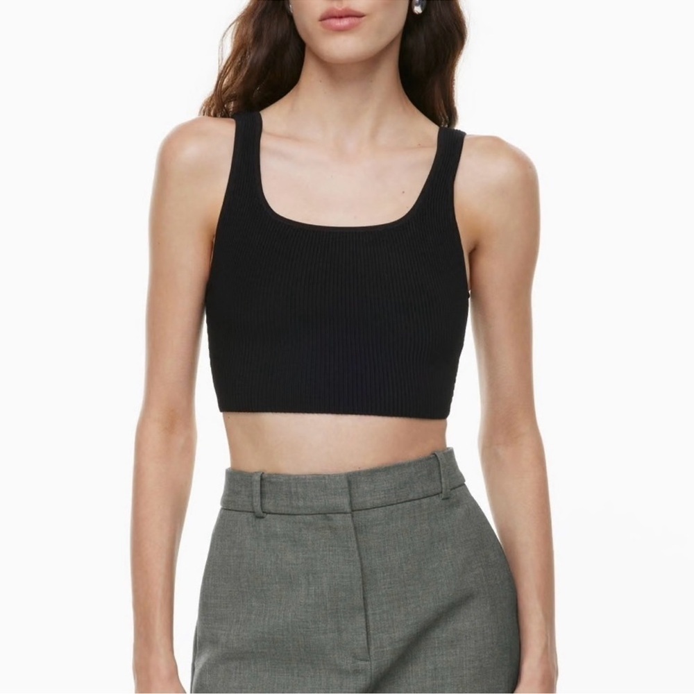 ARITZIA Babaton Sculpt Knit Squareneck cropped Tank